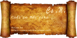 Csépe Mónika névjegykártya