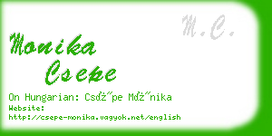 monika csepe business card